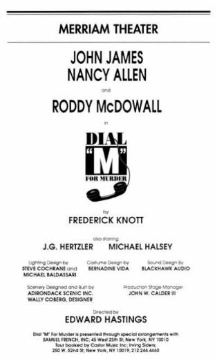 A Tribute to Roddy McDowall - Dial 'M' for Murder (dialM1.jpg)