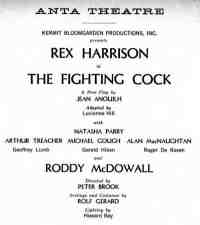 cast credits for The Fighting Cock