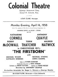 cast credits for The Firstborn