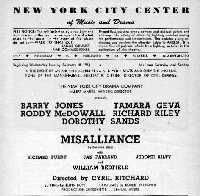 cast credits for Misalliance